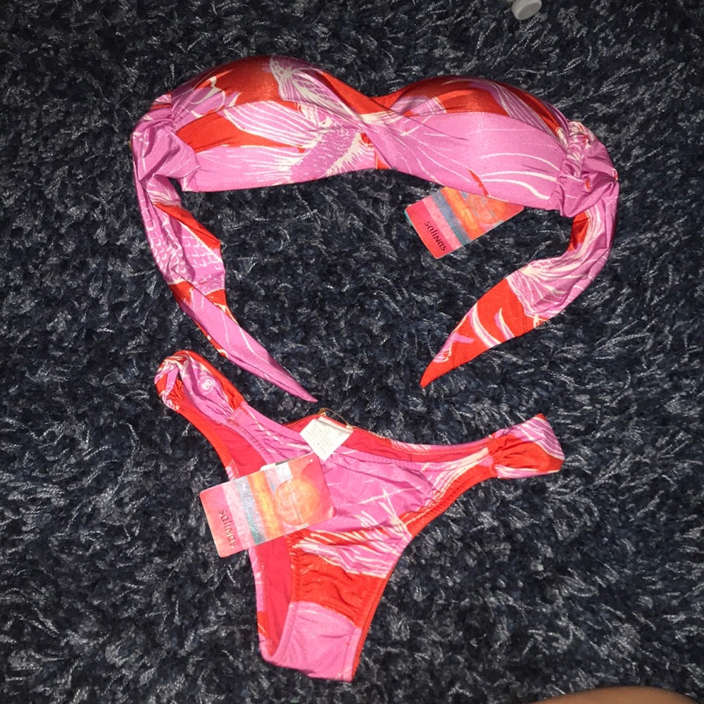 Revolve Bikini Set. Pink and Orange. Brand new